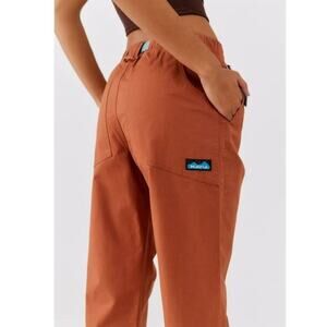 Kavu Gibson cargo utility pants belted rust red gorpcore